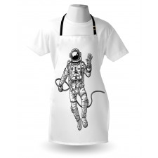 Cosmonaut Waving Hand Apron