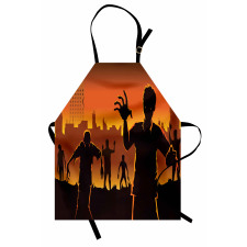 Abandoned City Halloween Apron