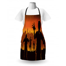 Abandoned City Halloween Apron