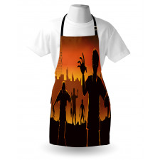 Abandoned City Halloween Apron