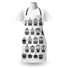 Royal Medieval Crowns Vintage Apron