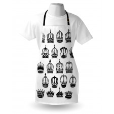 Royal Medieval Crowns Vintage Apron