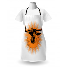 Furious Bull Head Portrait Apron