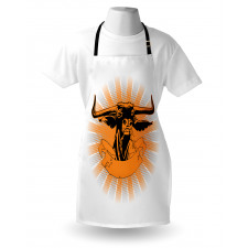 Furious Bull Head Portrait Apron