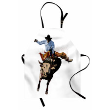 Cowboy Bucking Bull Western Apron