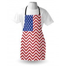 Country Flag with Zigzag Lines Apron