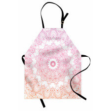 Outline Style Flowers Apron