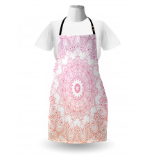 Outline Style Flowers Apron