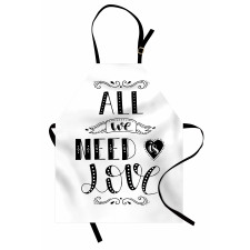 All We Need Is Love Phrase Apron