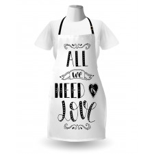 All We Need Is Love Phrase Apron