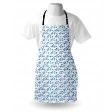 Scribbled Mountain Peaks Apron