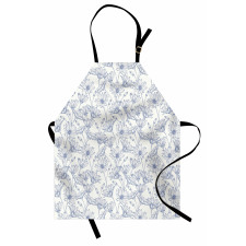Blooming Asters and Daisies Apron