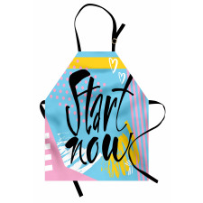 Start Now Words Modern Apron