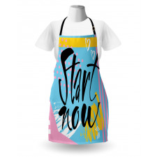 Start Now Words Modern Apron