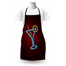 Cocktail Glass over Brick Wall Apron