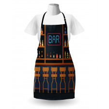 Bar Chairs Cocktail Bottles Apron