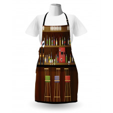 Nightclub Pub Alcohol Bottles Apron