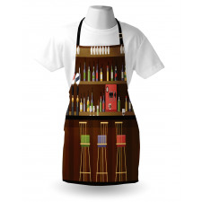 Nightclub Pub Alcohol Bottles Apron