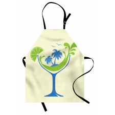 Cocktail Beach Bar with Glass Apron