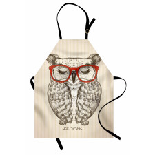 Owl with Be Smart Lettering Apron