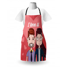 Cartoon Style Valentine's Day Apron