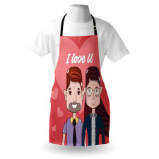 Cartoon Style Valentine's Day Apron