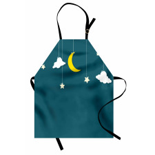 Moon Stars Hanging on Threads Apron