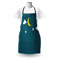 Moon Stars Hanging on Threads Apron