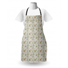 Retro Garden Art with Herbs Apron