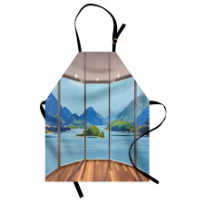 Beach Seaside Hills Window Apron