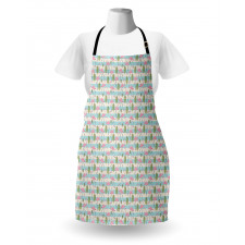 Pink Flamingos Palm Leaves Apron