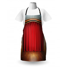 Stage with Classic Curtains Apron