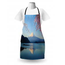 Japan Mountain and Sakura Apron