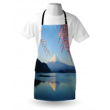 Japan Mountain and Sakura Apron