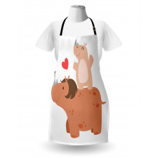 Mother and Calf with Heart Apron