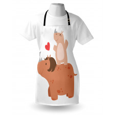 Mother and Calf with Heart Apron