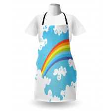 Clouds on Blue Swirl Lines Apron