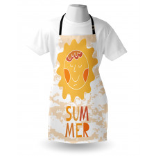 Sun on a Grunge Background Apron