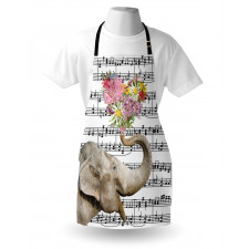 Floral Trunk Music Notes Apron