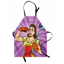 Retro Housewife Cooking Dinner Apron