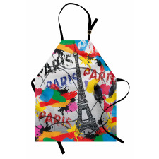 Contemporary Eiffel Tower Art Apron