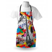 Contemporary Eiffel Tower Art Apron