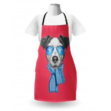 Hipster Dog Glasses Apron