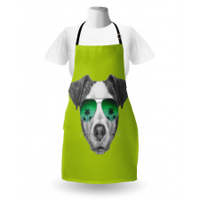 Dog with Glasses Tree Apron