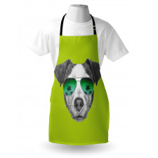 Dog with Glasses Tree Apron