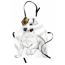 Graphic Puppy Portrait Apron