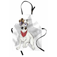 Sketch Style Terrier Apron