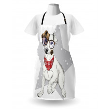 Sketch Style Terrier Apron