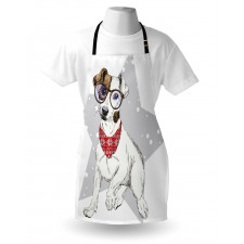 Sketch Style Terrier Apron