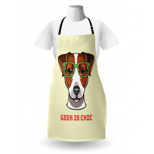 Dog in Smart Glasses Apron